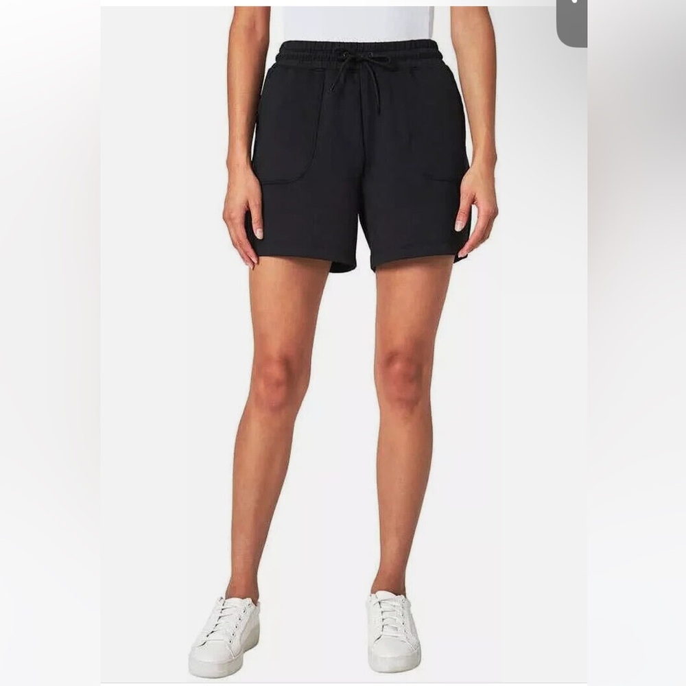 Mondetta Women's Soft Ribbed Active Shorts, Black,